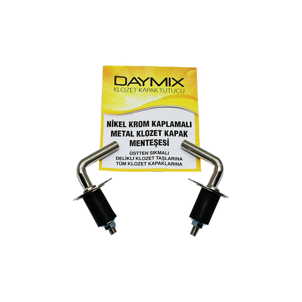 Üstten Sıkmalı Metal Klozet Kapak Menteşesi Vidası Nikel Krom Kaplamalı 