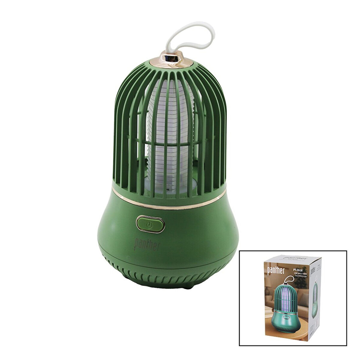 ARMUT MODELİ USB ŞARJLI SİNEK ÖLDÜRÜCÜ CIZ MAKİNE MASA ÜSTÜ - ASKI HALKALI ETKİ=20M2ÇAP: 13CM Y:20.5CM PT-Z618 