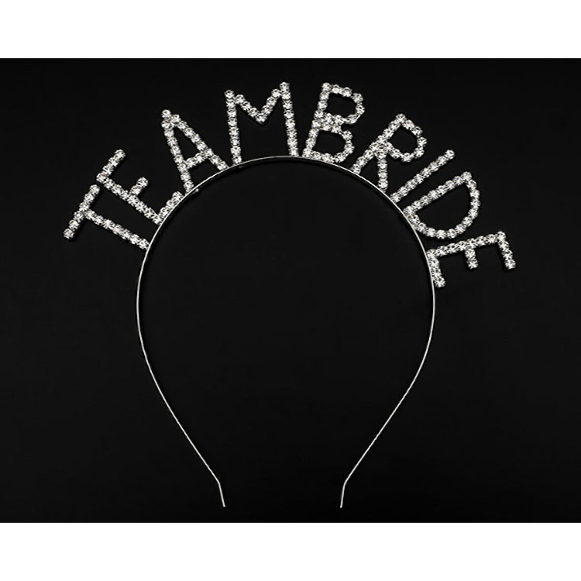 Kristal Taşlı Gümüş Renk Team Bride Gelin Tacı 