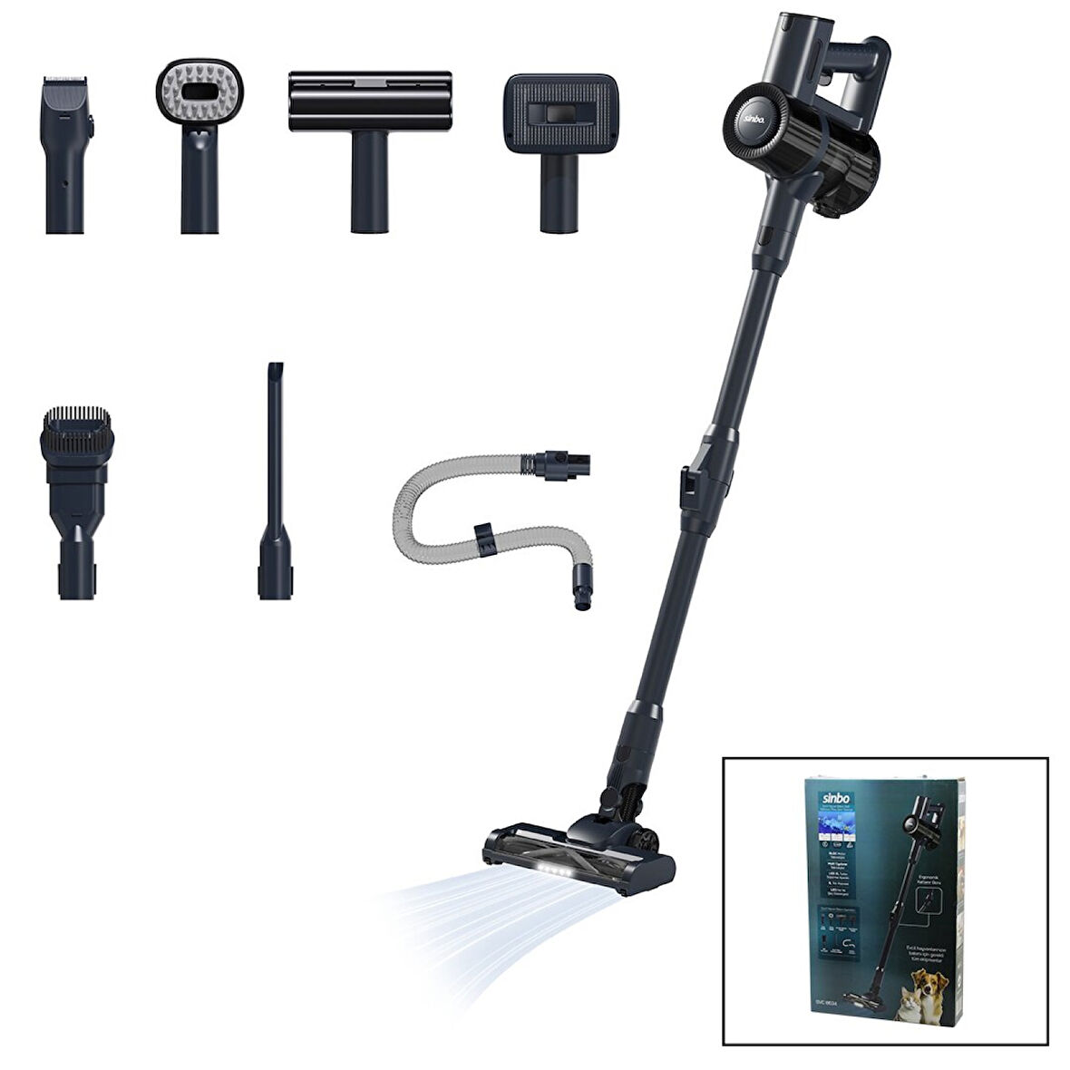 KABLOSUZ SARJLI SÜPÜRGE 1LT HAZNE DİKEY SARJ SVC-8634 