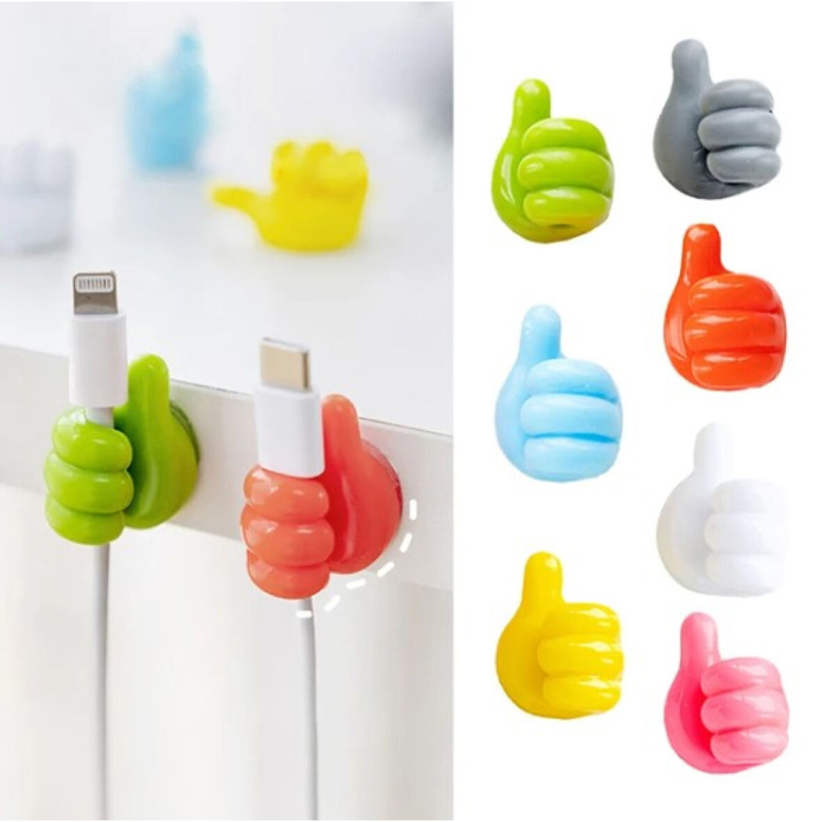 El Şeklinde Kauçuk Çok Amaçlı Kablo Tutacak 10 Adet 