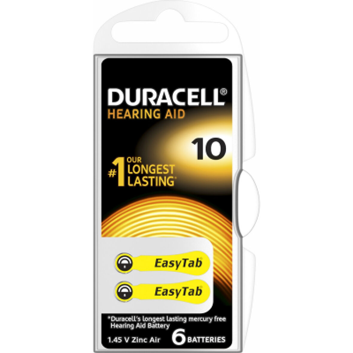 DURACELL 10 İŞİTME CİHAZI KULAK PİLİ 6 PİL 1 KUTU 
