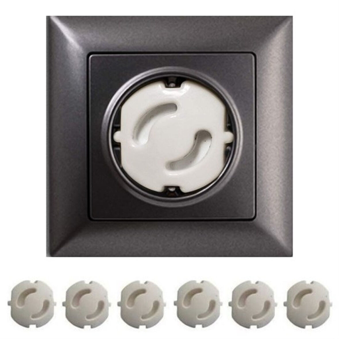 Bebek Çocuk Priz Koruma Kapağı (6 Adet) Çocuk Güvenliği, Priz Muhafazası, Priz Kapatıcı 