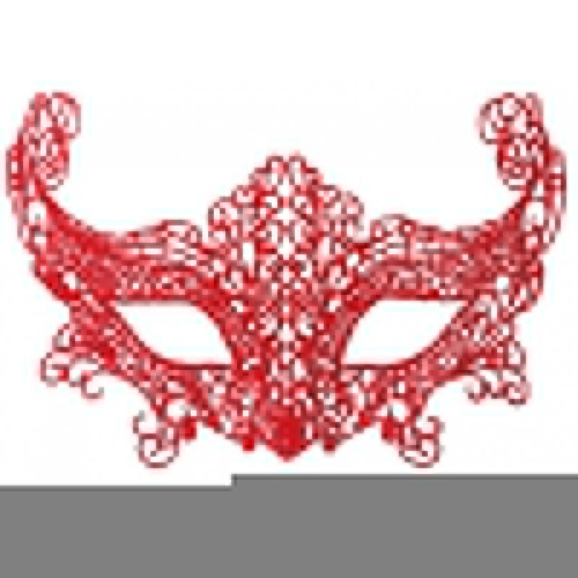 Kırmızı Renk Dantel Örgü İşlemeli Parti Maskesi Model 3 