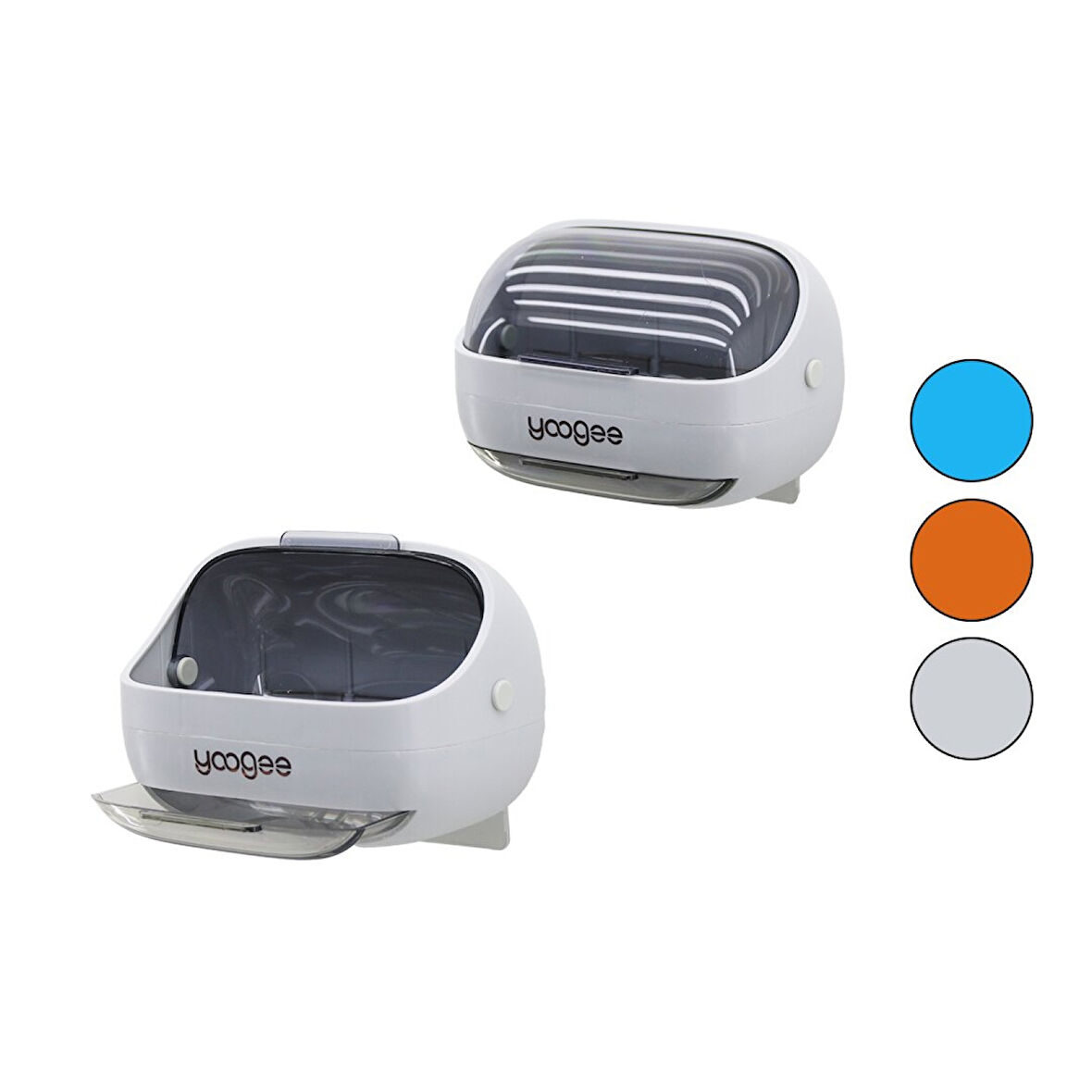 LÜX KATI SABUNLUK RENKLİ PLS MİKA KRİSTAL AÇ-KAPA PENCERELİ - ATIK SU ÇEKMECELİ YAPIŞKANLI MONTAJ 