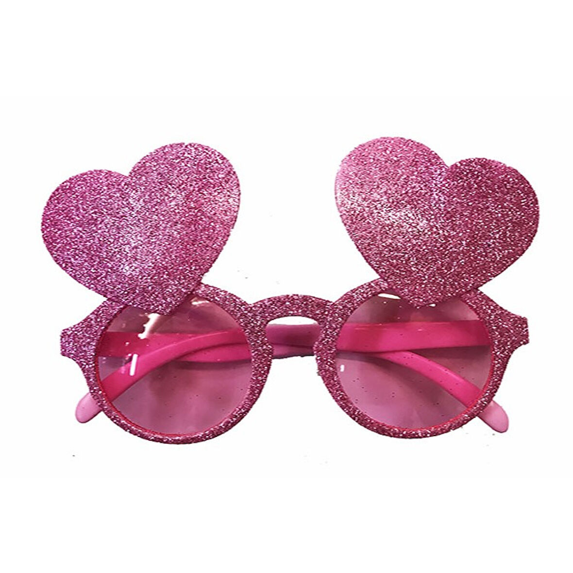 Pembe Renk Sim İşlenmiş Kalp Figürlü Yılbaşı Parti Gözlüğü 