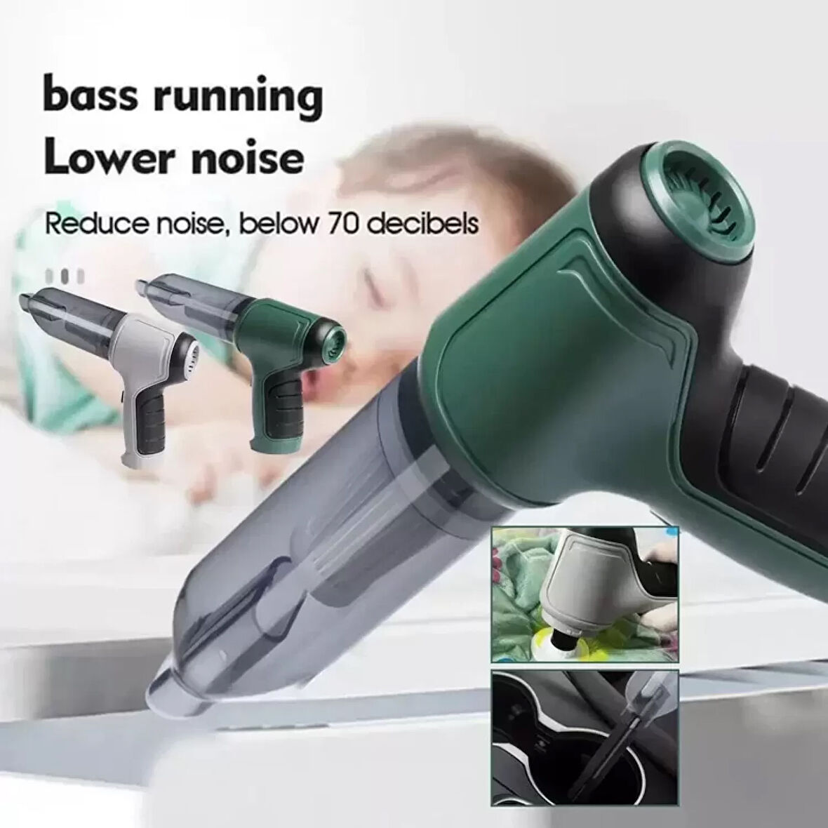 Şarj Edilebilir El Tipi Çok Fonksiyonlu Araç ve Ev Süpürgesi JB-107 