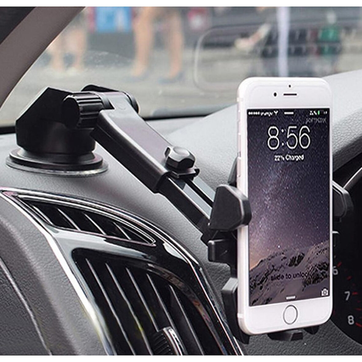 Torpido Üstü Teleskopik Araç Telefon Tutucu 