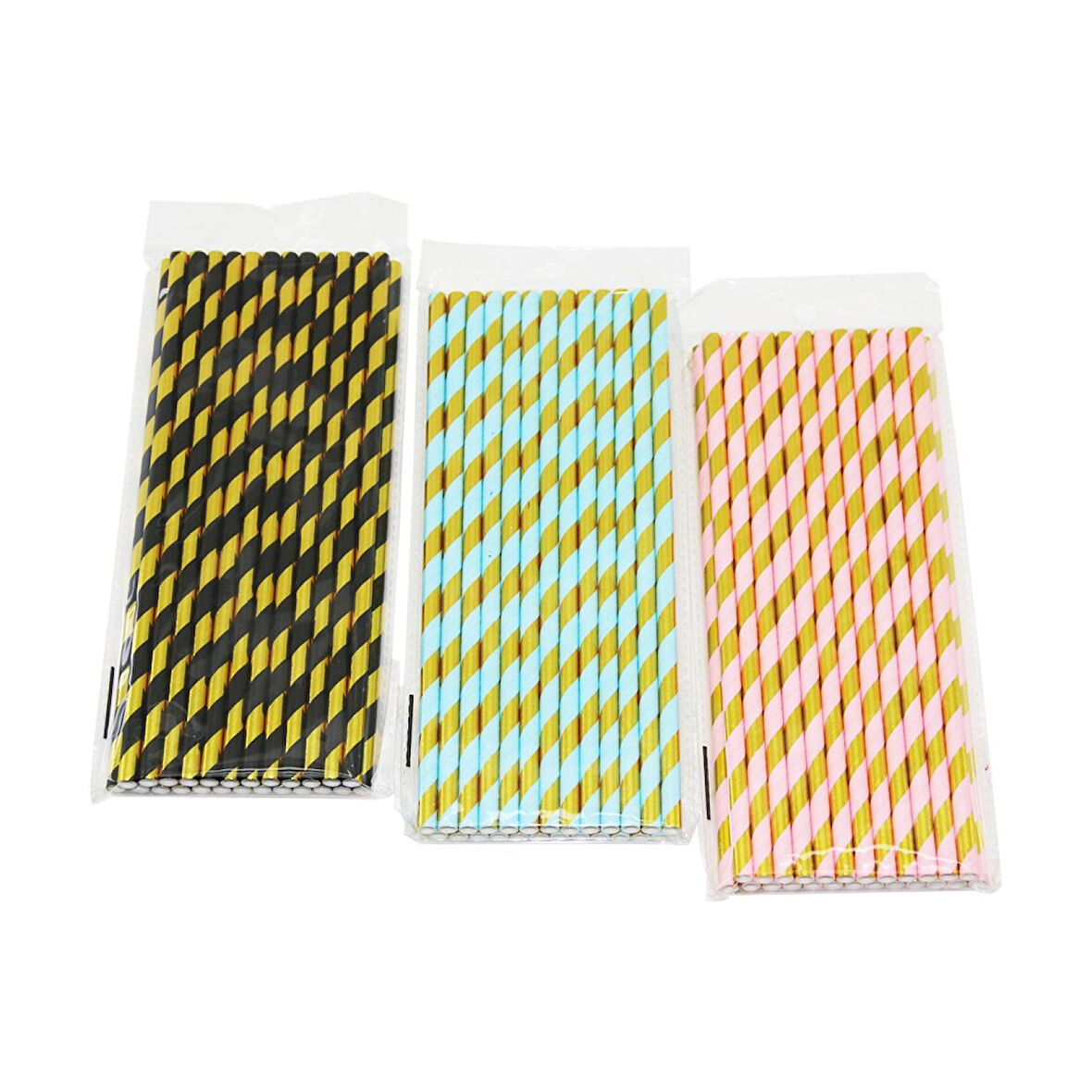 25 ADET KAĞIT KOKTEYL PİPET  