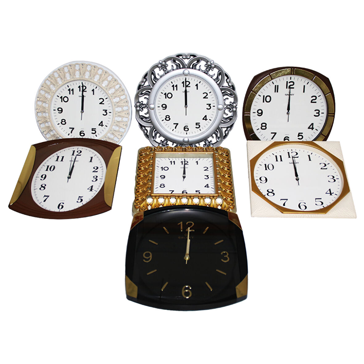 DÜZ DUVAR SAATİ KARIŞIK 