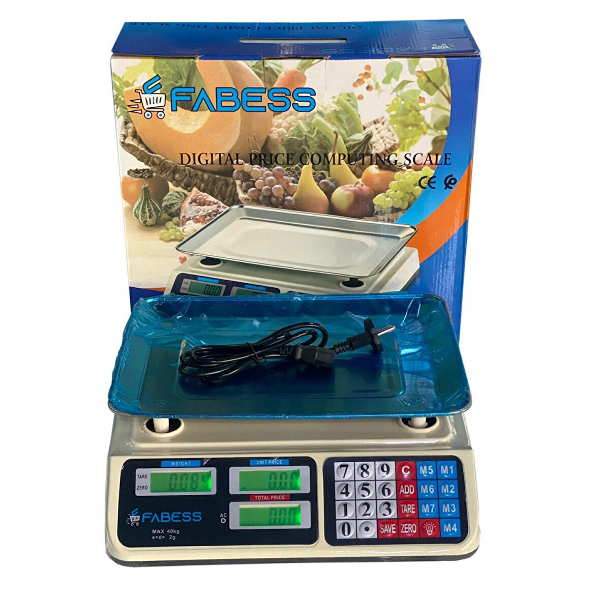 Dijital Göstergeli Elektronik Bakkal Kasap Manav Terazisi 40 Kg 