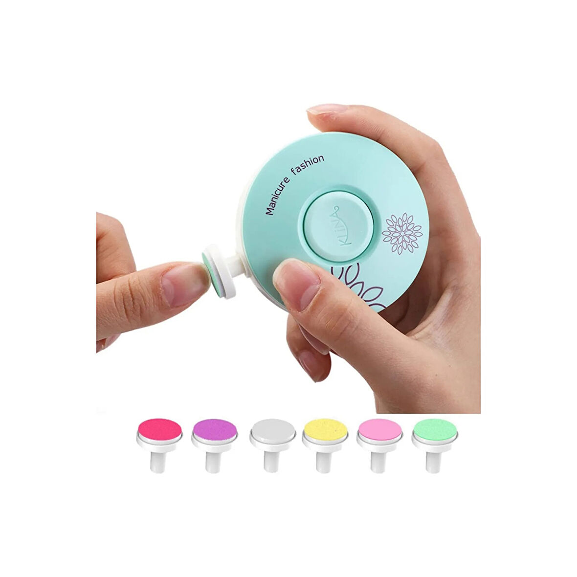 6 Başlıklı Pilli Tırnak Törpüsü ( Bebekler Kullanılabilir )  