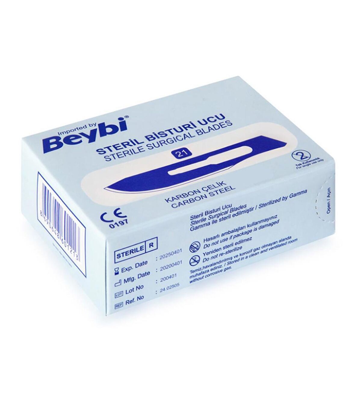 BEYBİ - BİSTÜRİ UCU NO : 21 - 100 ADET - 1 PAKET
