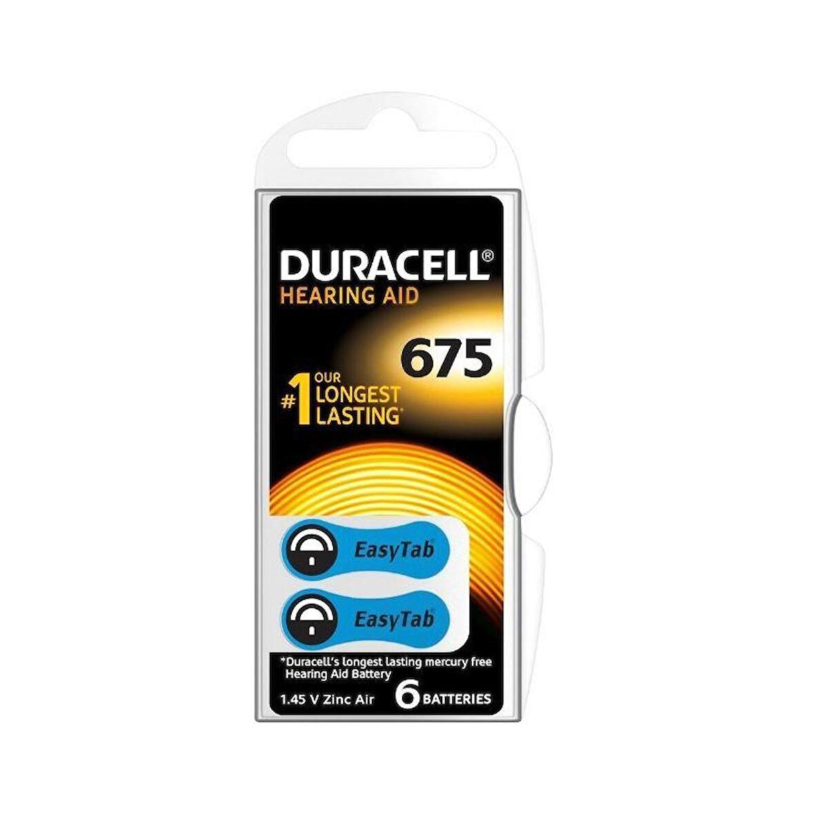 DURACELL - İŞİTME CİHAZI PİLİ 6 ADET REF:675 