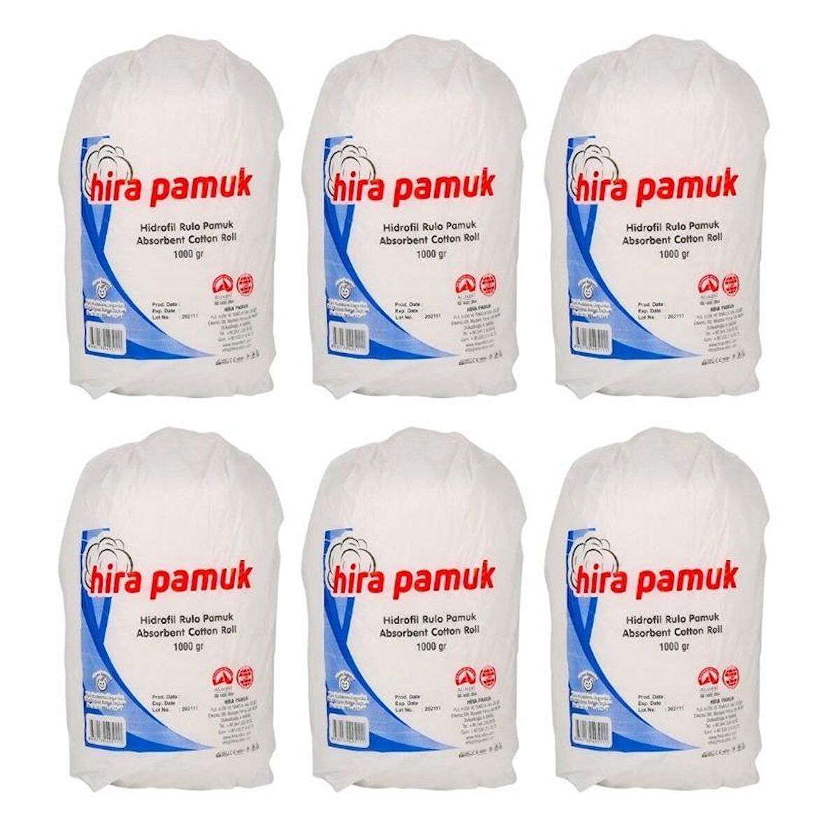 HİRA - PAMUK 1 KG - 6 ADET