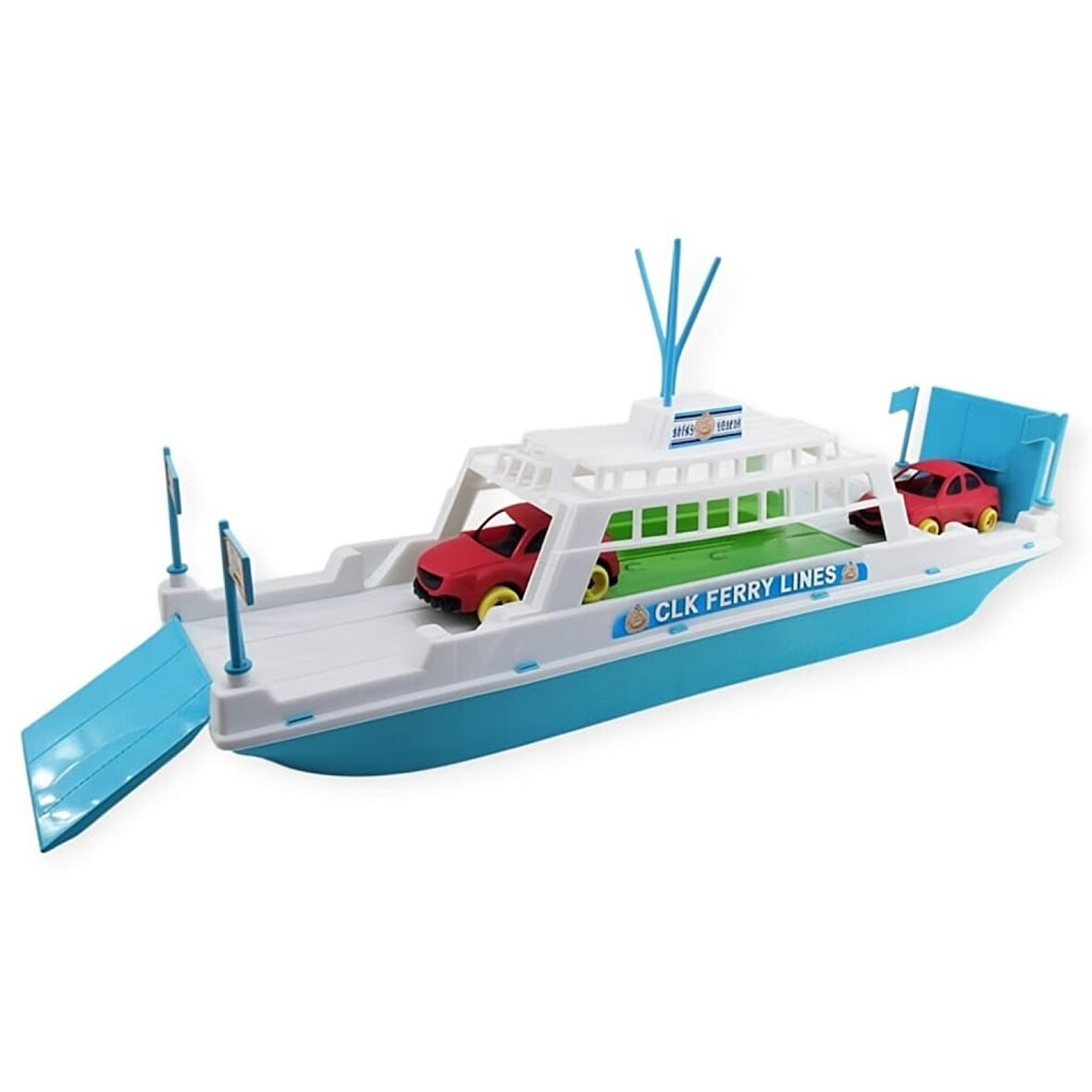 Feribot Araç Taşııyan Gemi 45 cm - Mavi (Lisinya)