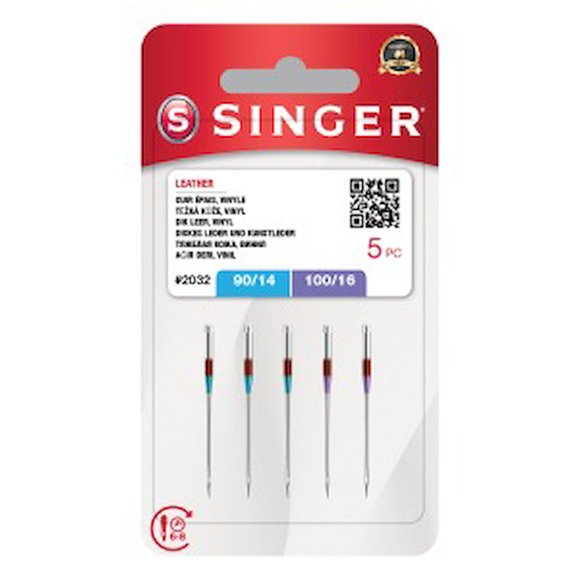 Deri İğnesi Karışık (5'li Blister)(3x14, 2x16 No.)