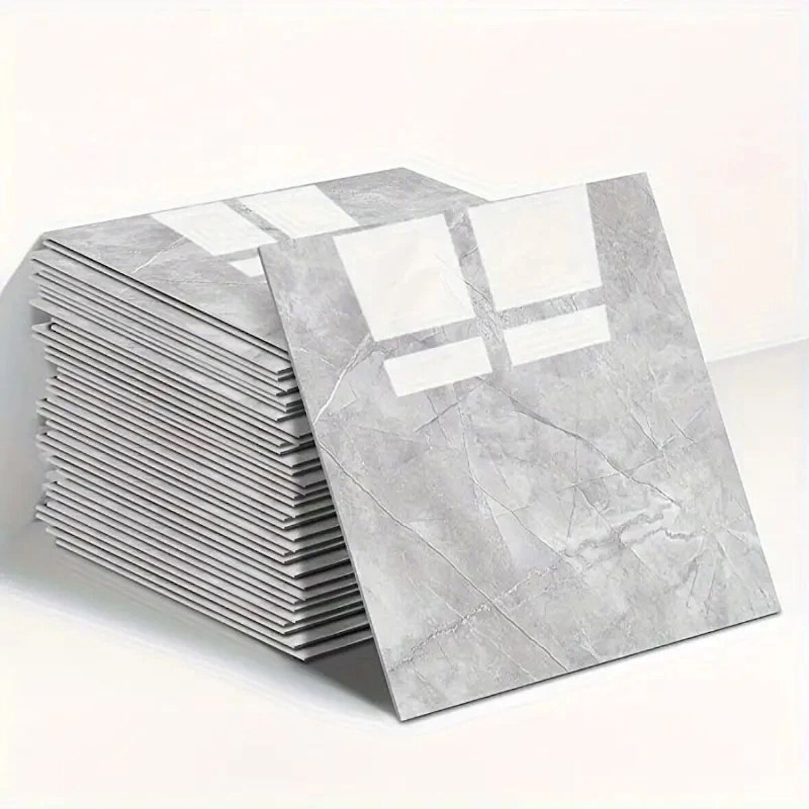 Gri Mermer Desen Duvar Sticker (30*30) ( Lisinya )