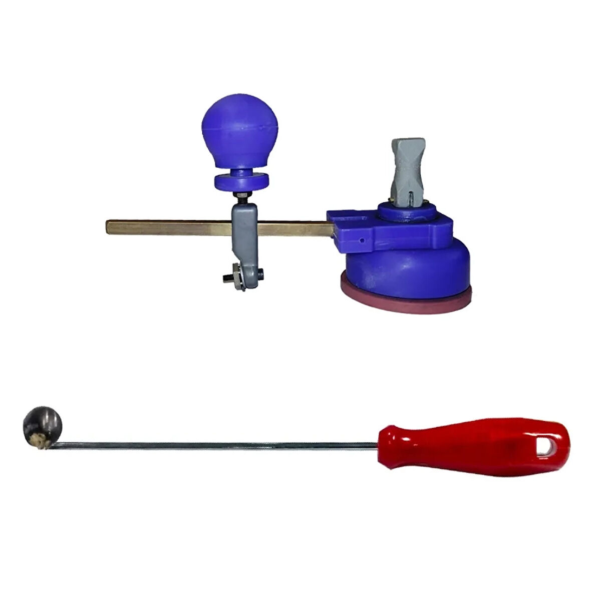 Rulmanlı Açılı Doğalgaz Isıcam Menfez Açma Seti, Cam Pergel 25 Cm + Tokmak ( Lisinya )