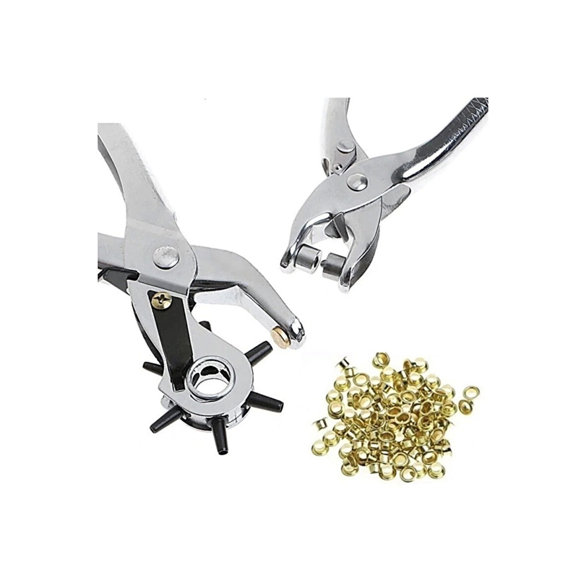 Kemer Delme Ve Perçin Pensesi Ikli Set Deri Plastik Delici ( Lisinya )