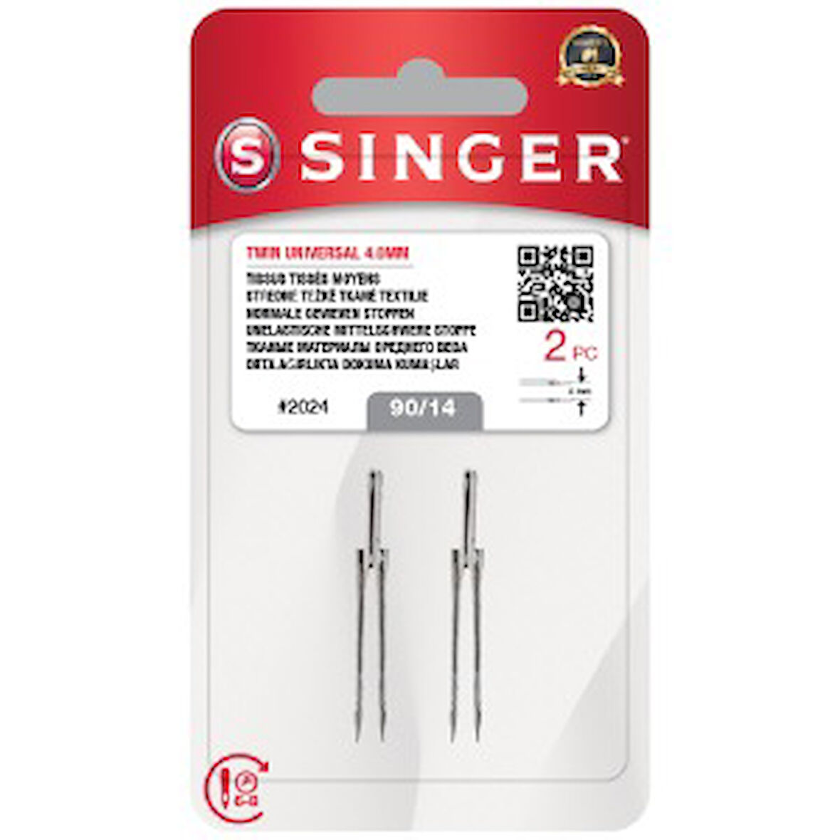 Çift İğne 4mm. (2'li Blister/14 No.)
