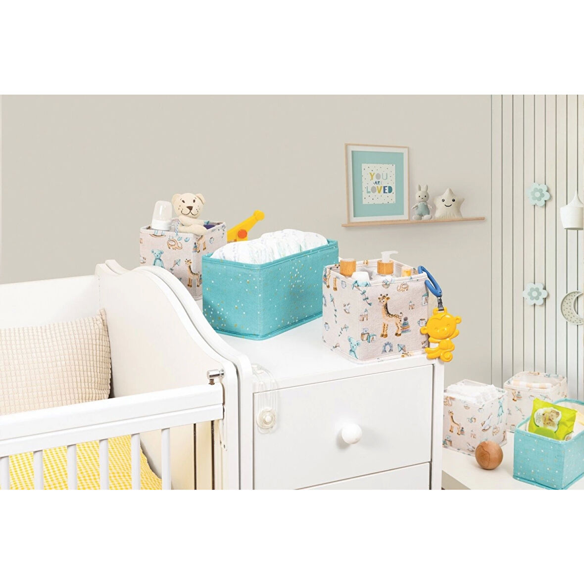 Baby 3'lü Kullanışlı Çekmece Düzenleyici Çok Amaçlı Organizer Kutu (yeşil) ( Lisinya )