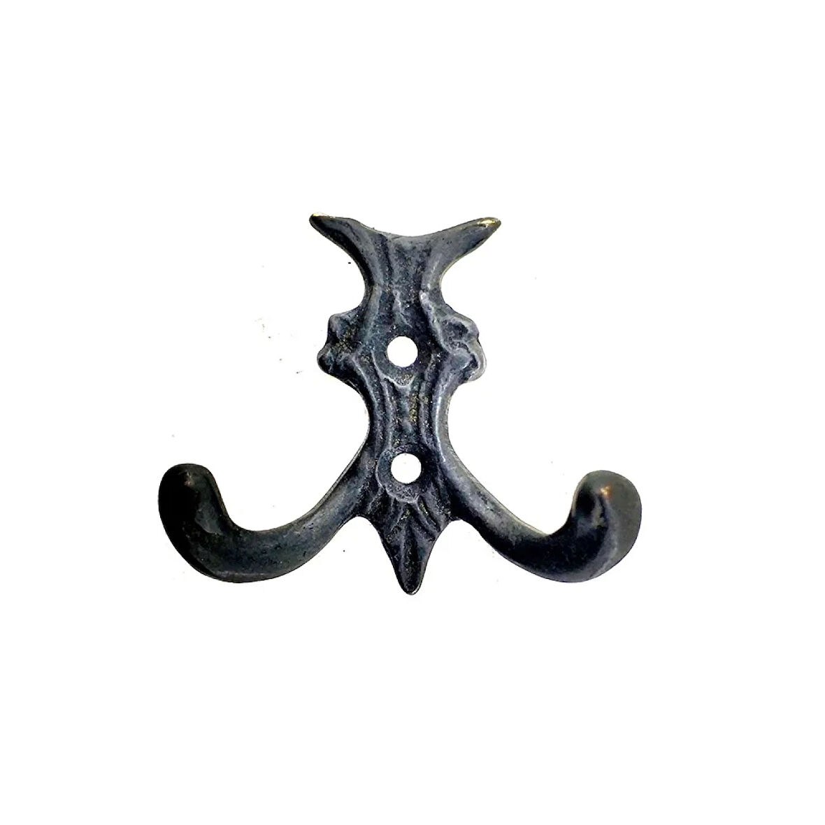 Antika Tarz Dekoratif Pirinç Koç Çiftli Askı - 50x55mm, Oksit ( Lisinya )