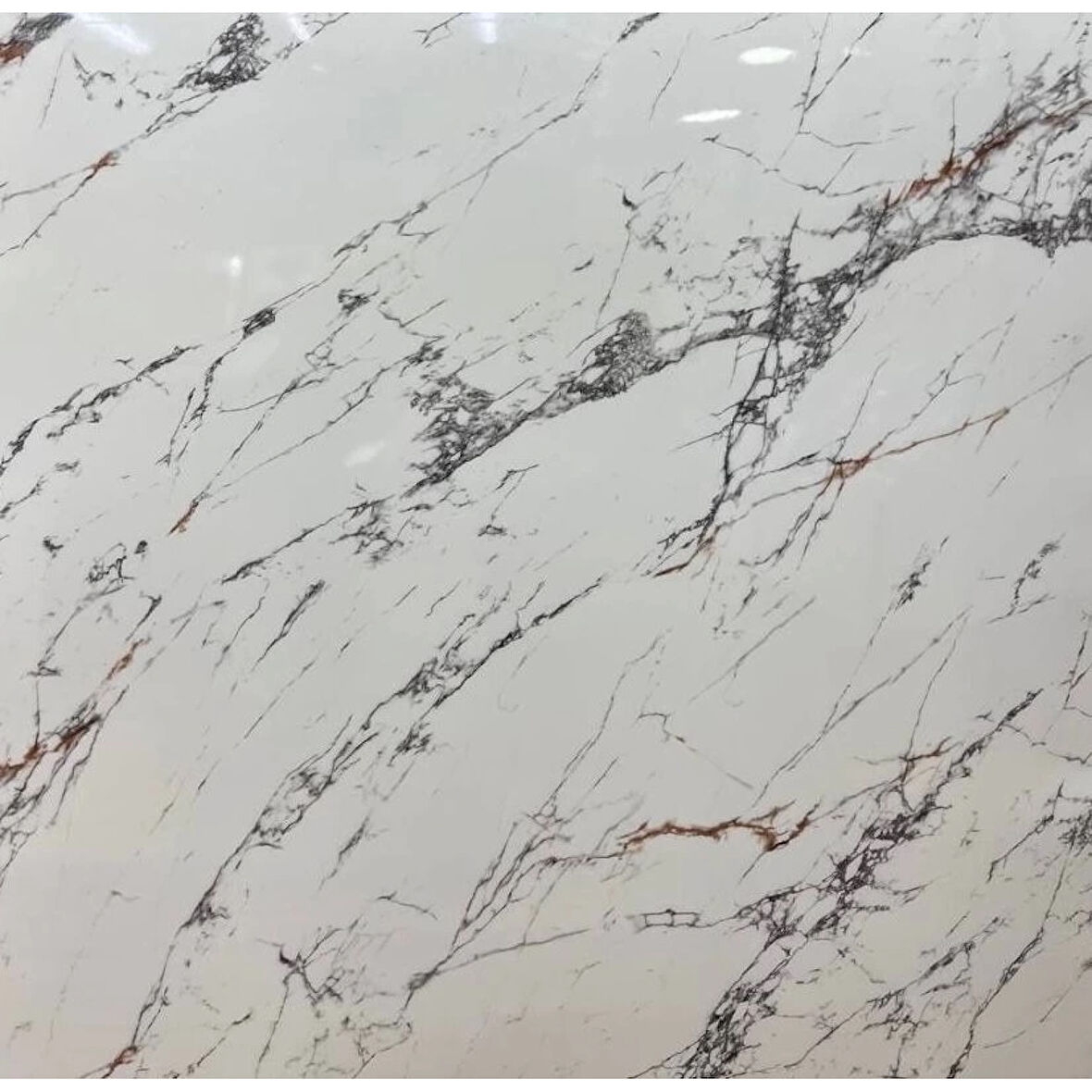 Beyaz Mermer Desenli Yapışkanlı Kaplama Kağıdı  Büyük Boy 5 Metre ( Lisinya )