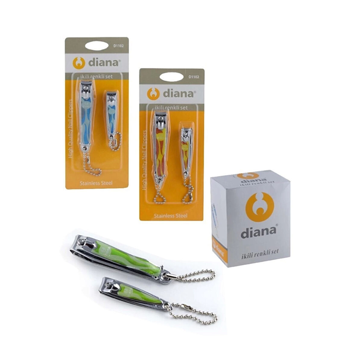 Diana 2 Li Renkli Vakumlu Tırnak Makası ( Lisinya )
