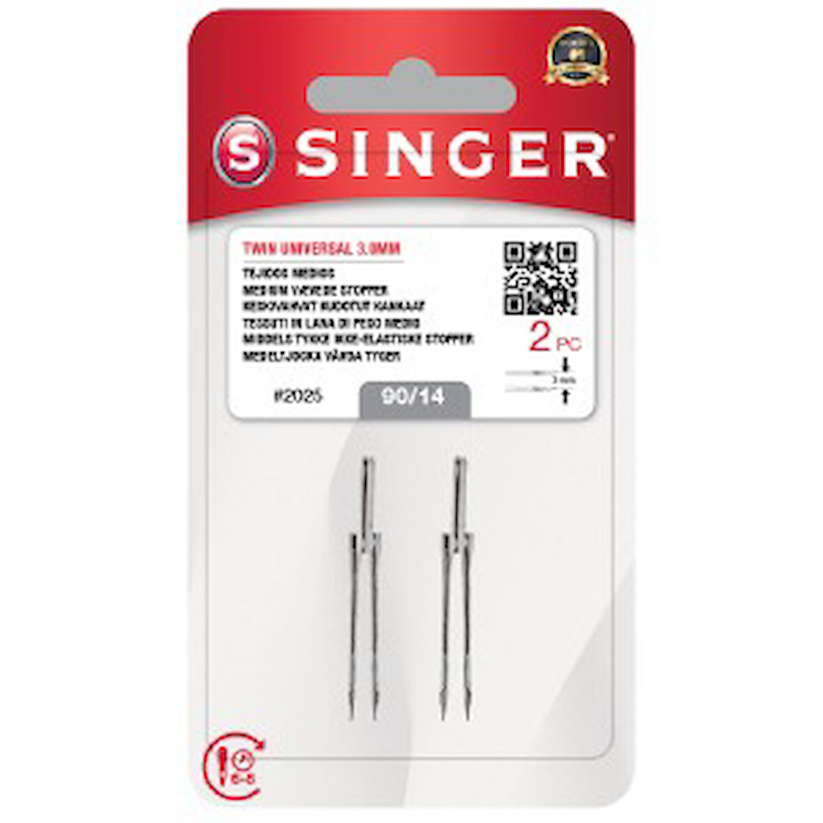 Çift İğne 3mm. (2'li Blister/14 No.)