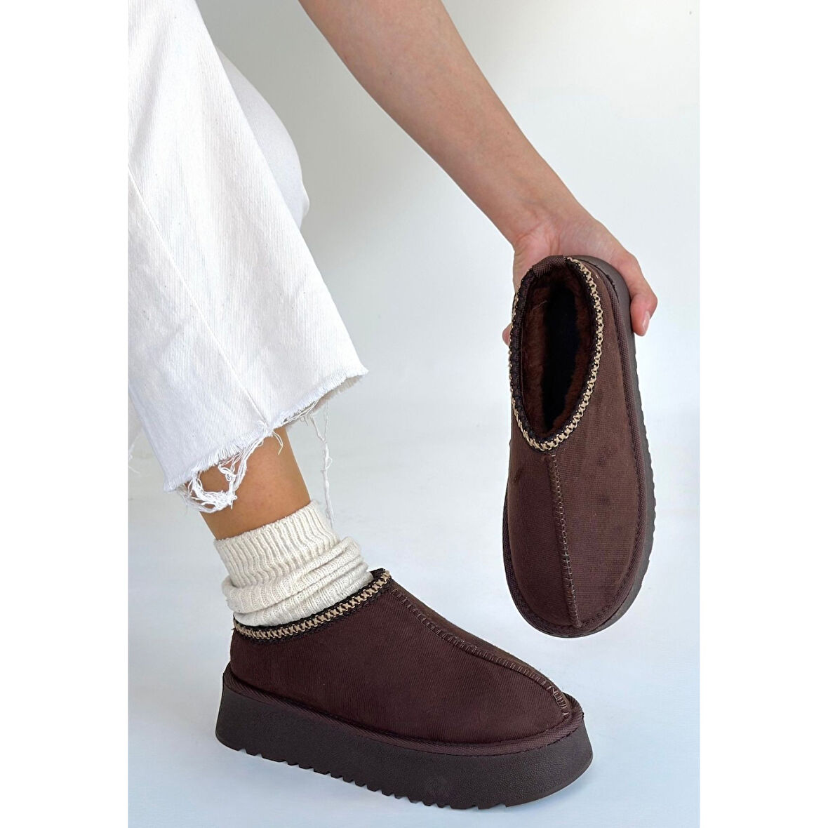 Foyk Kahverengi Süet Bot - Lisinya