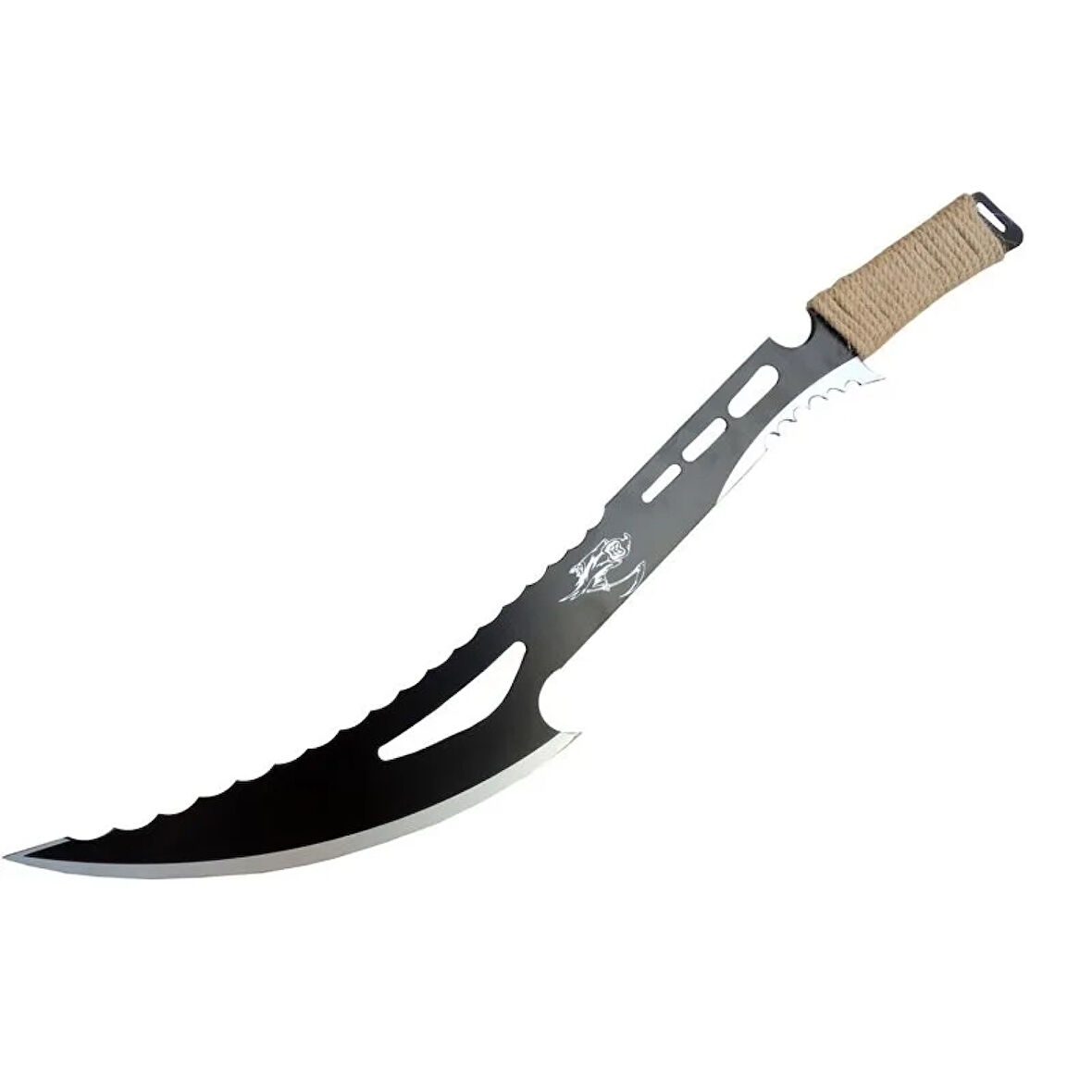 Dekoratif Azrail Kılıcı 70 Cm, Hasır İp Saplı, Keskin Değildir ( Lisinya )