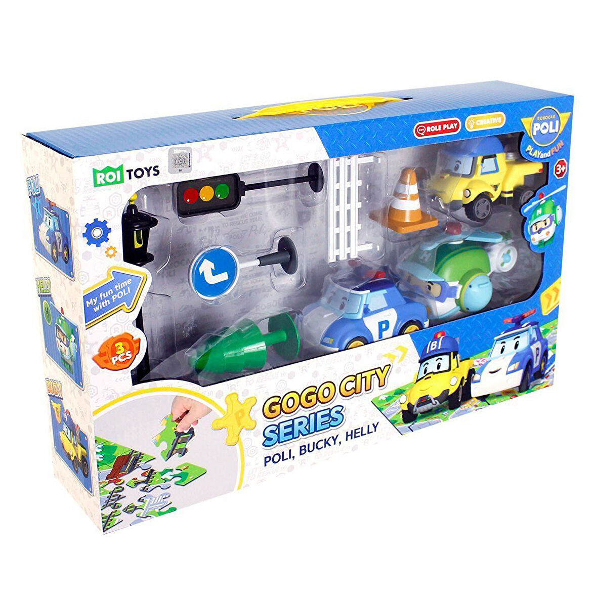 POLI-ZR-912 Robocar Poli Gogo City Seri Poli Burky Helly Oyun Seti