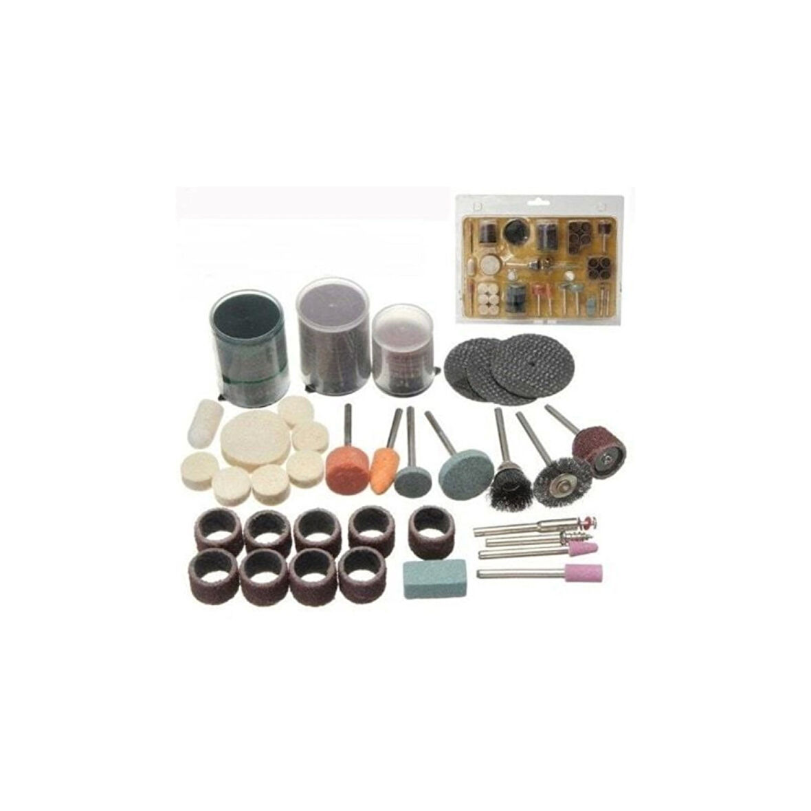 105 Parça Taşlama Zımpara Dremel Gravür Oyma Aksesuar Set ( Lisinya )