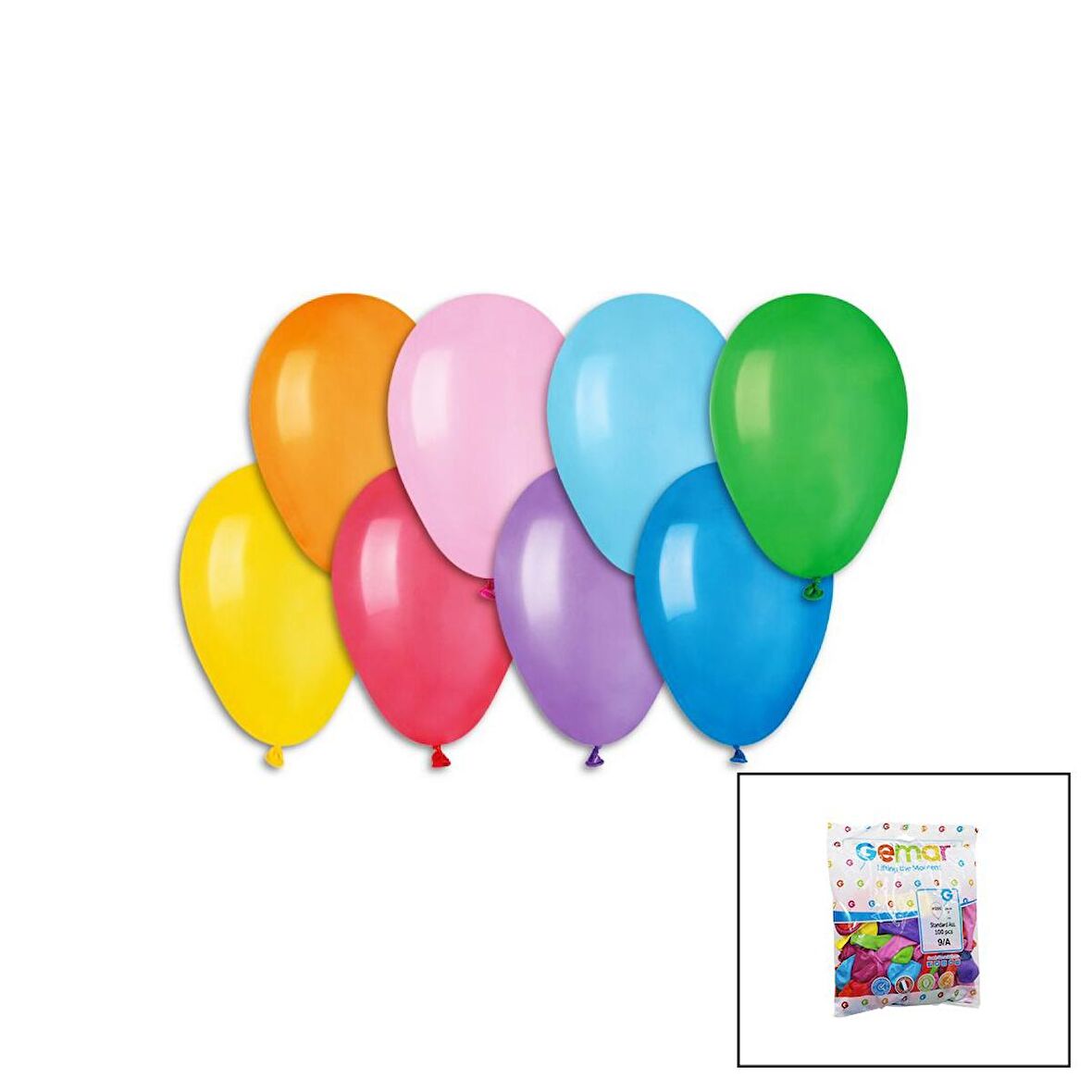 KLASİK RENKLİ BALON 7 İNÇ - 19CM - 100PCS (4434)