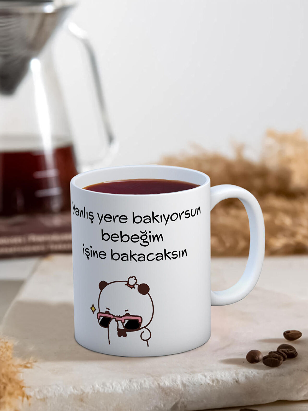 Baskılı Kupa Bardak Seramik Mug - İşine Bakacaksın