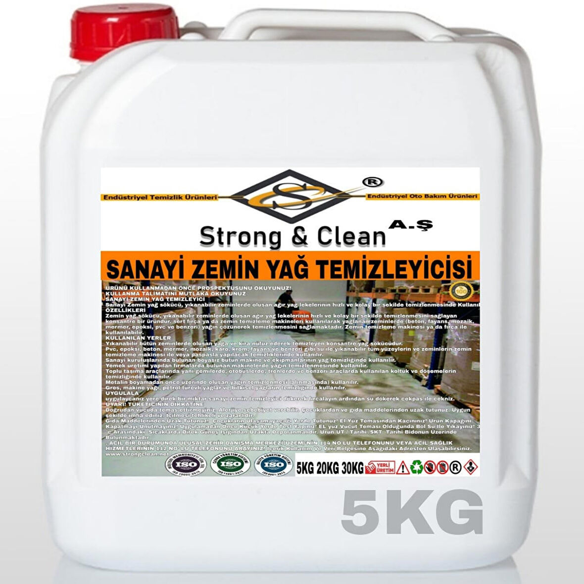 Sanayi Zemin Yağ Temizleyici Ultra 5 Kg