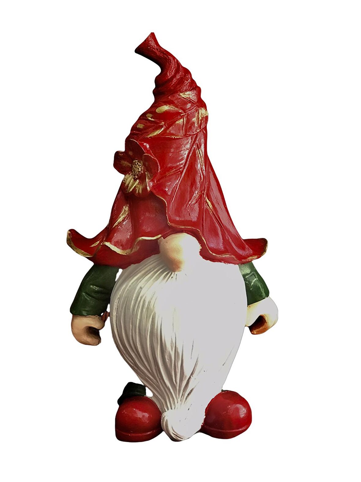 Gnome, Burnuk,Sakallı Kırmızı Cüce Biblo - Dekor