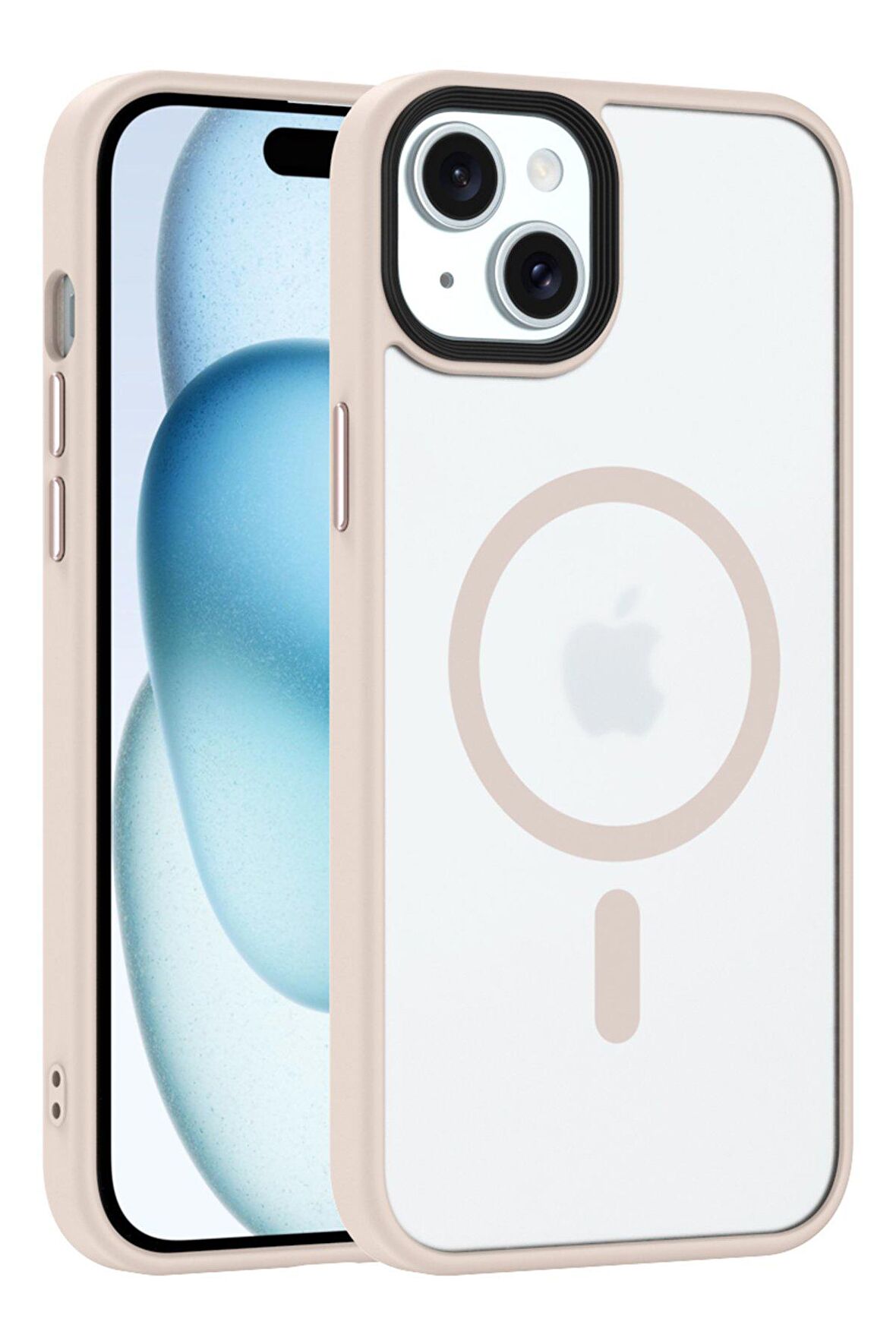 Mkorayavm Apple iPhone 15 Uyumlu Magsafe Şarj Özellikli Lens Korumalı Kapak
