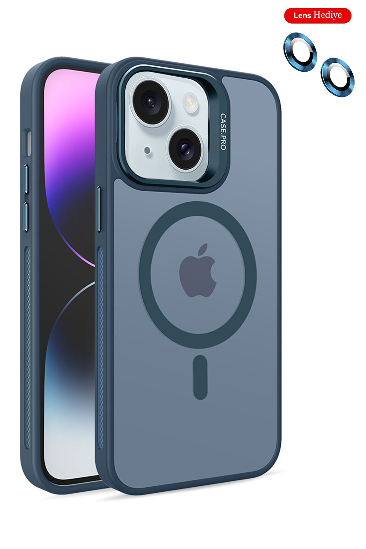 Mkorayavm Joko iPhone 14 Flet Lens Korumalı Deri Görünümlü Magsafe Kapak