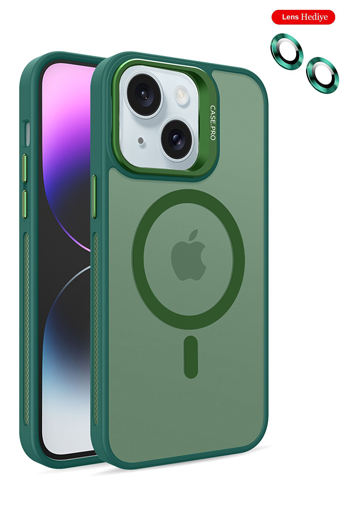 Mkorayavm Joko iPhone 14 Flet Lens Korumalı Deri Görünümlü Magsafe Kapak