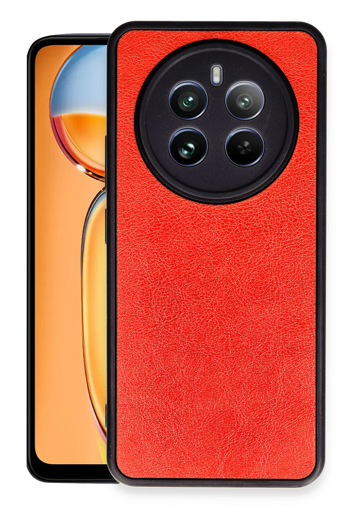 Mkorayavm Realme 12 Pro Leke Tutmayan İz Yapmayan Estetik Tasarım Deri Kılıf 