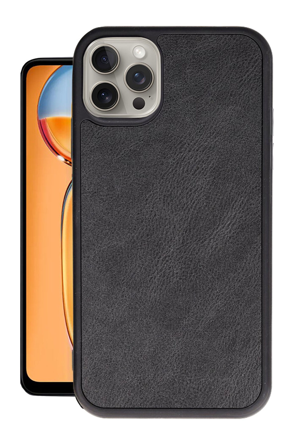 Mkorayavm iPhone 14 Pro Leke Tutmayan İz Yapmayan Estetik Tasarım Deri Kılıf 