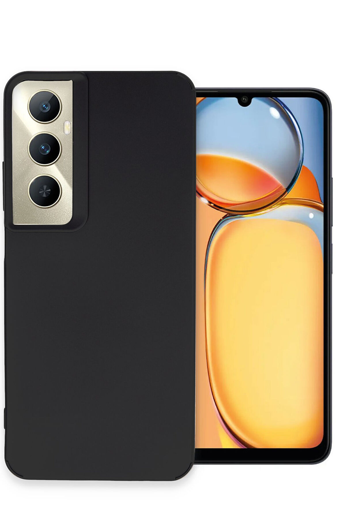 Mkorayavm Realme C65 Kayma Yapmayan Yerli Üretim Petro Silikon Kılıf 