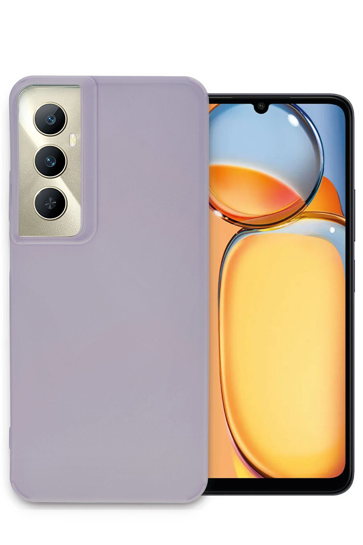 Mkorayavm Realme C65 Kayma Yapmayan Yerli Üretim Petro Silikon Kılıf 