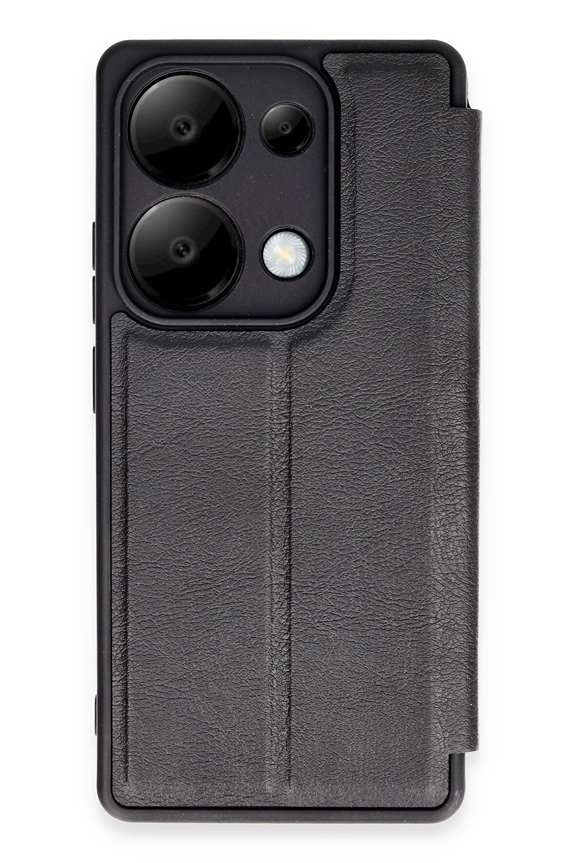 Mkorayavm Xiaomi Redmi Note 13 Pro 5G Stand Olabilen İç Kısmı Kadife Deri Yüzeyli Kapaklı Kılıf