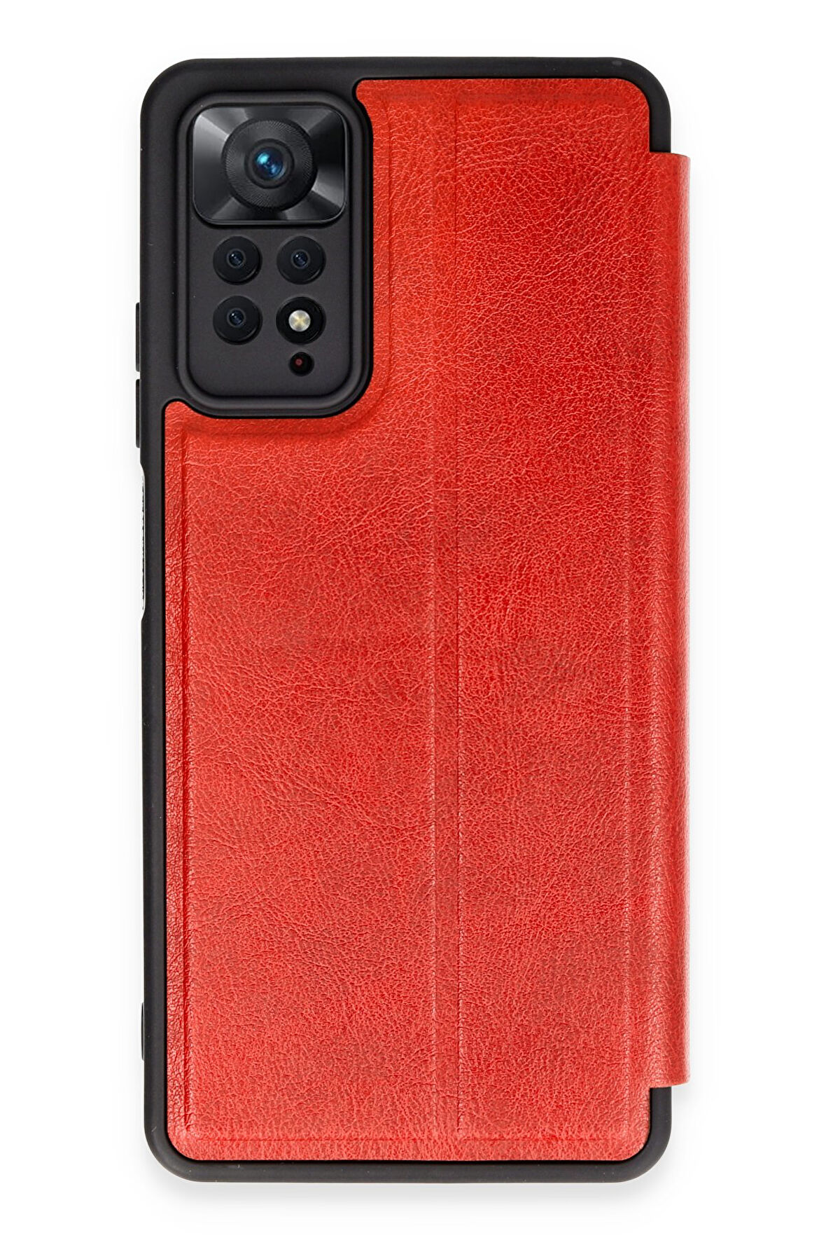 Mkorayavm Xiaomi Redmi Note 12 Pro 4G Stand Olabilen İç Kısmı Kadife Deri Yüzeyli Kapaklı Kılıf