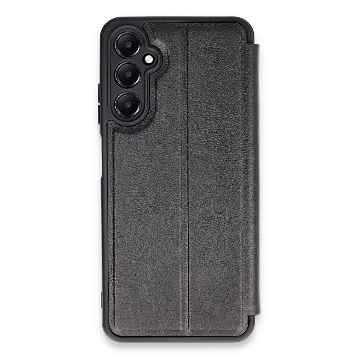 Mkorayavm Samsung Galaxy A25 5G Stand Olabilen İç Kısmı Kadife Deri Yüzeyli Kapaklı Kılıf