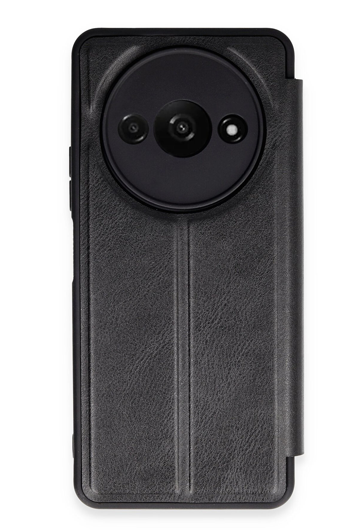 Mkorayavm Xiaomi Redmi A3 4G Stand Olabilen İç Kısmı Kadife Deri Yüzeyli Kapaklı Kılıf