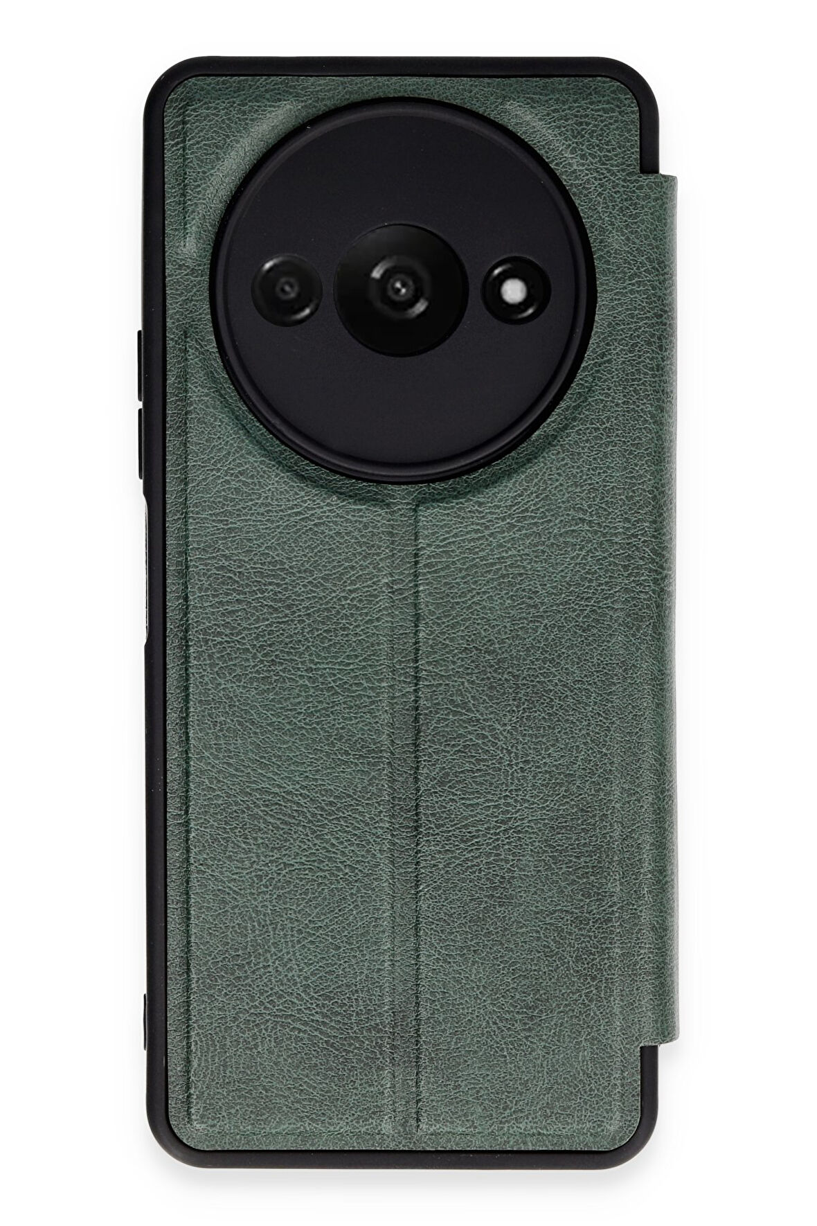 Mkorayavm Xiaomi Redmi A3 4G Stand Olabilen İç Kısmı Kadife Deri Yüzeyli Kapaklı Kılıf